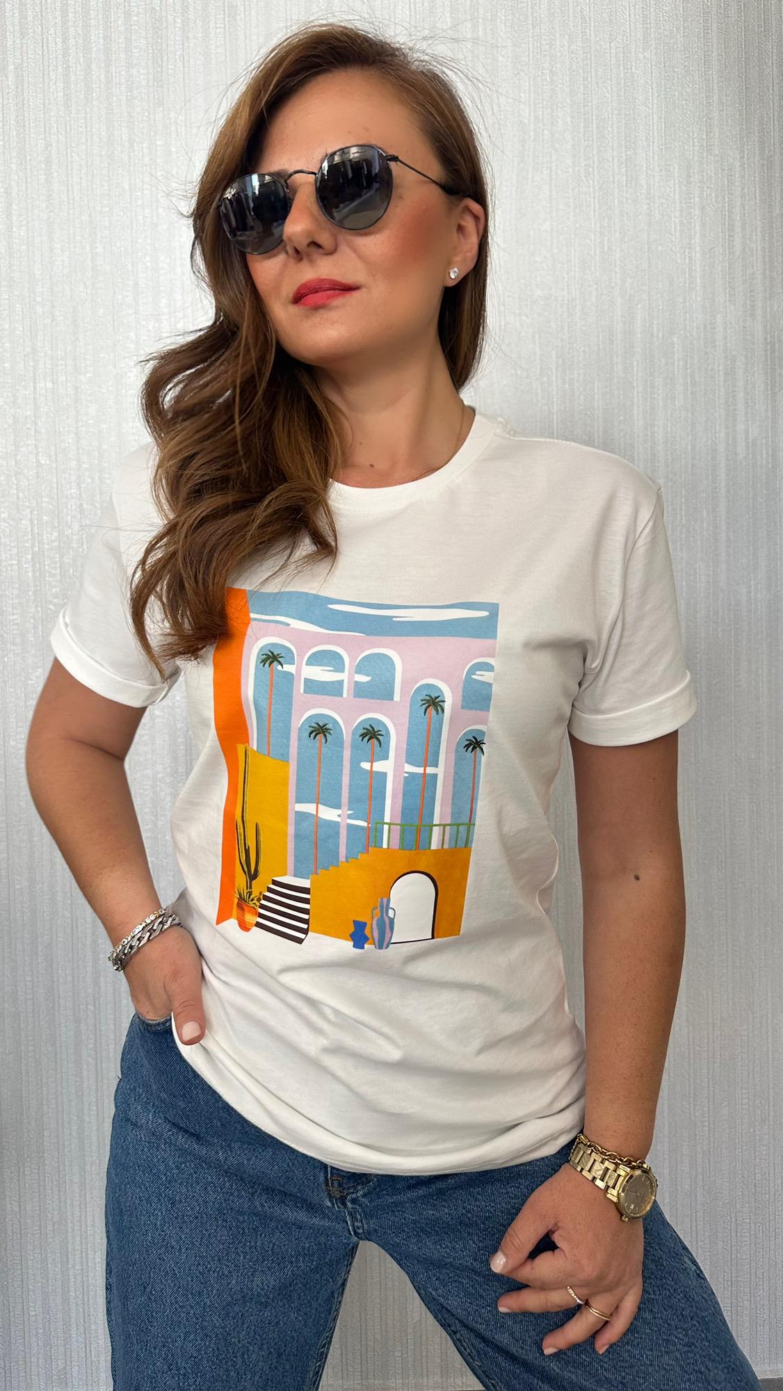 merdiven baskı tshirt