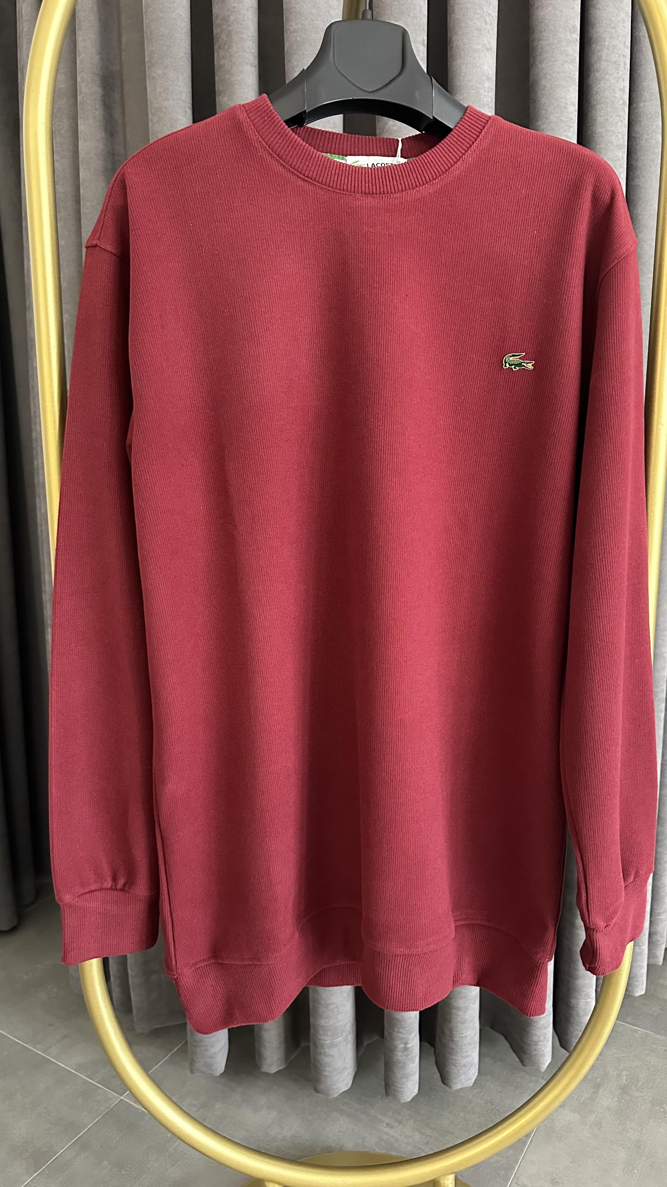metal logo selanik örme bordo unısex sweat