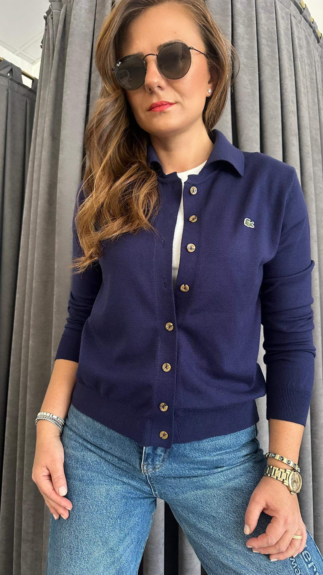 polo yaka lcst lacivert hırka