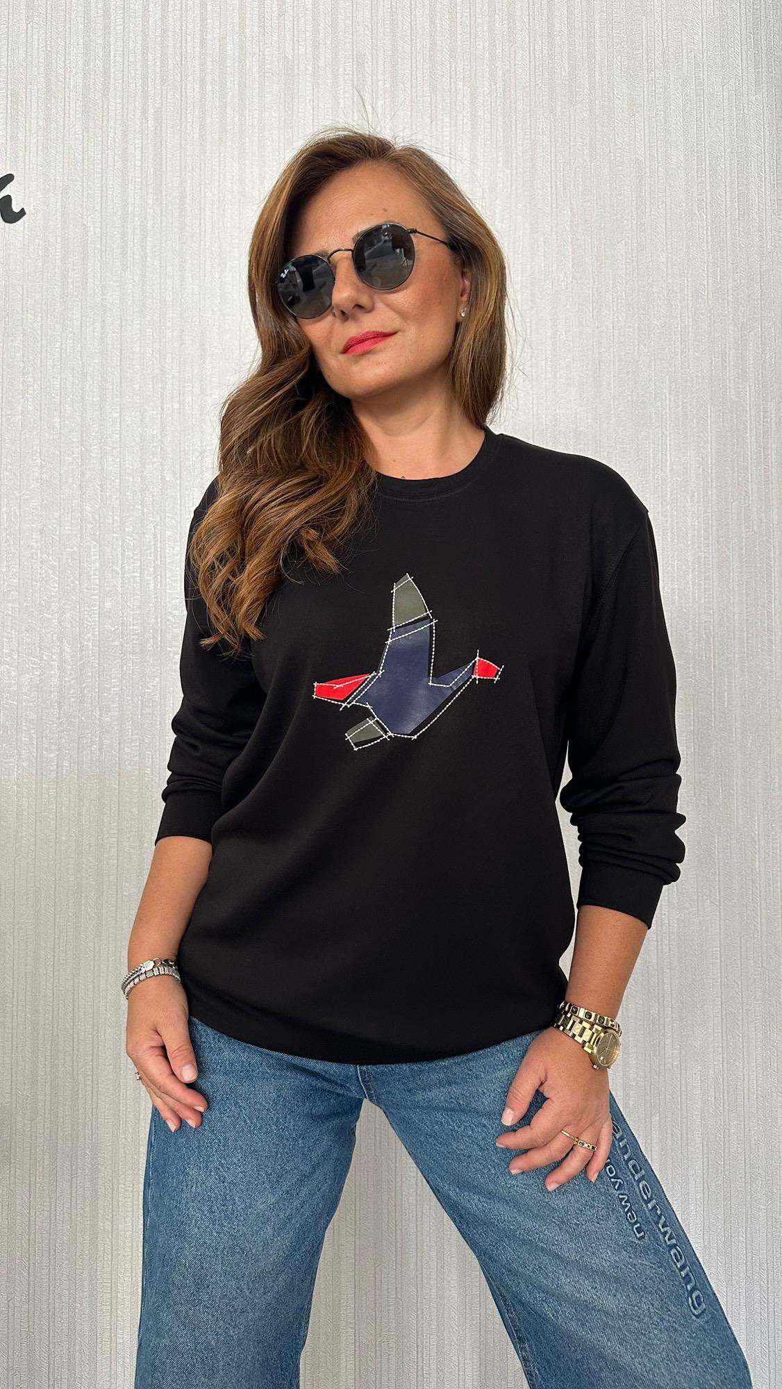 renk kuş bymn. siyah sweat
