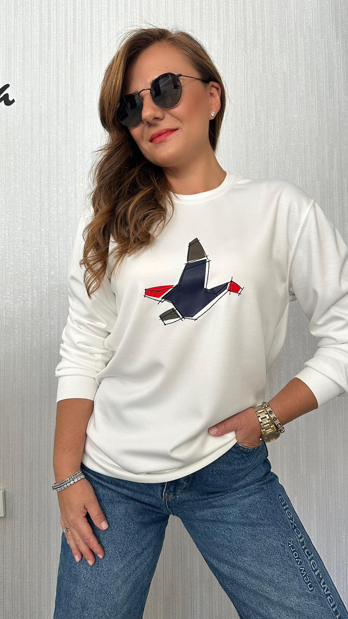 renk kuş bymn ekru sweat