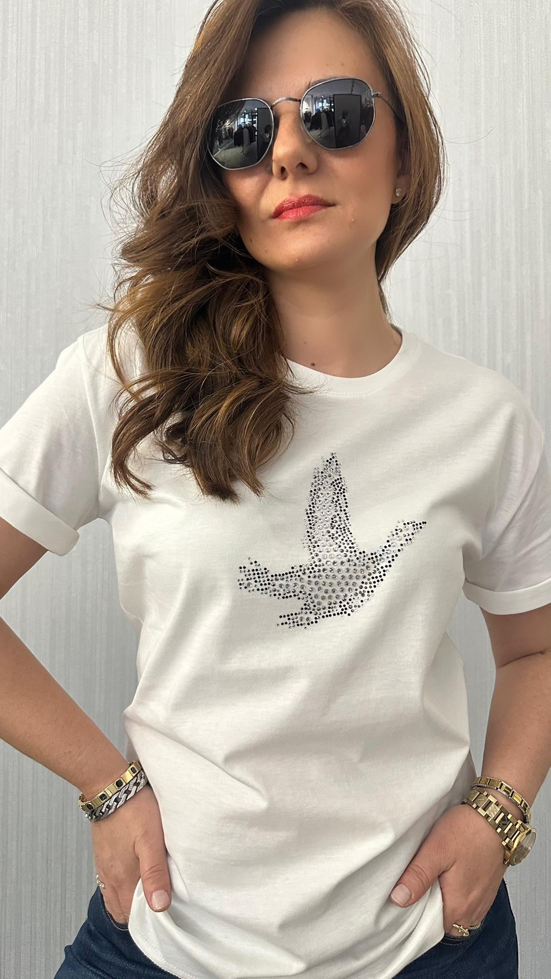 serpme taş beyaz tshirt