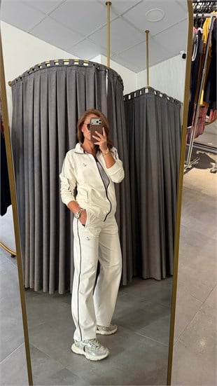 bymn model unısex ekru takım