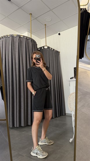 lcst model antrasit şort takım