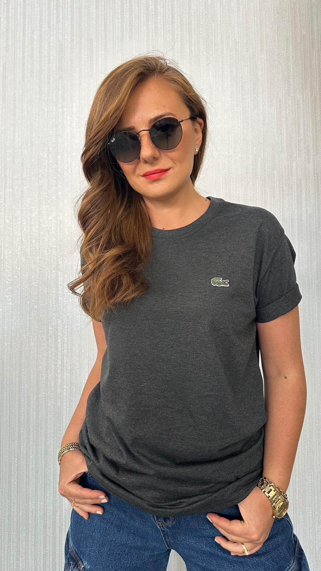 bis yaka lcst antrasit unısex tshirt