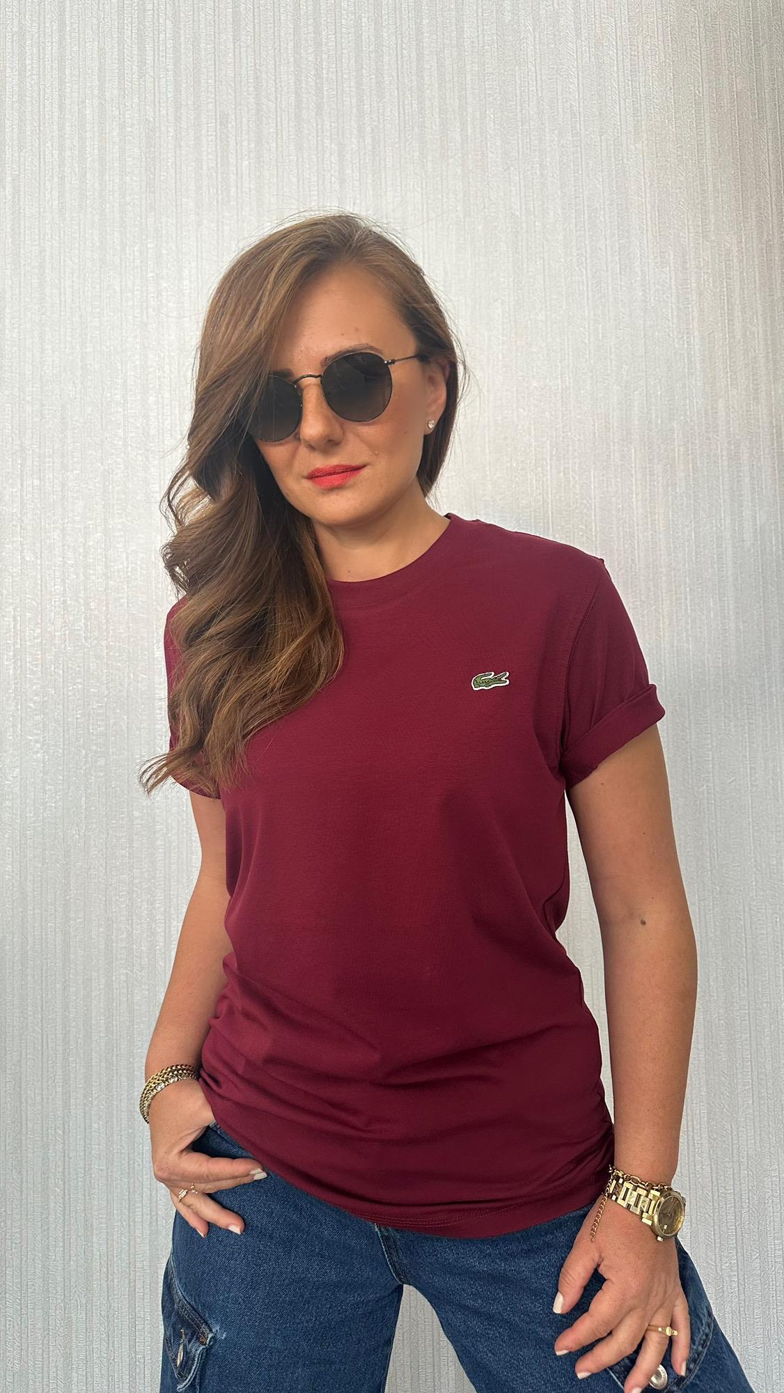 bis yaka lcst bordo unısex tshirt