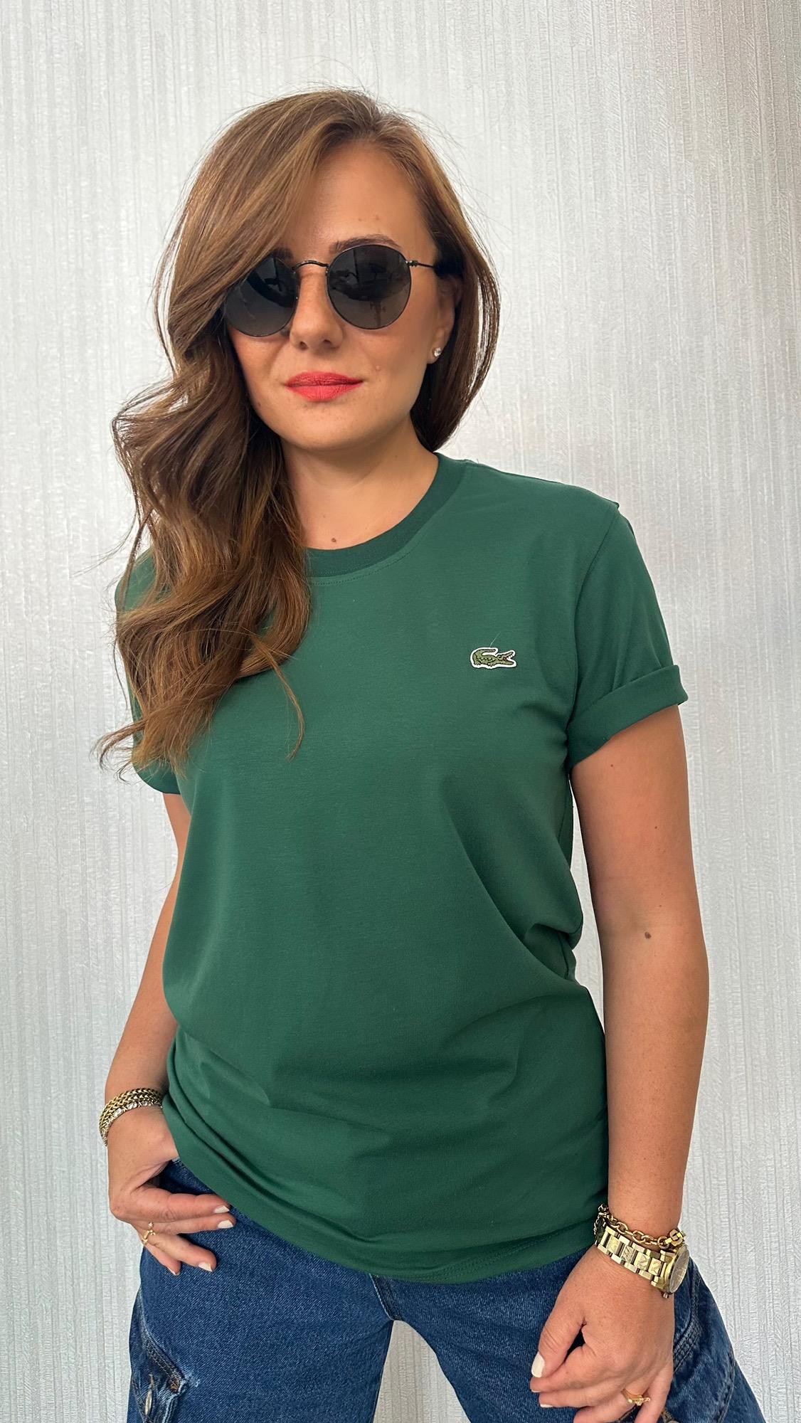 bis yaka lcst unısex yeşil tshirt