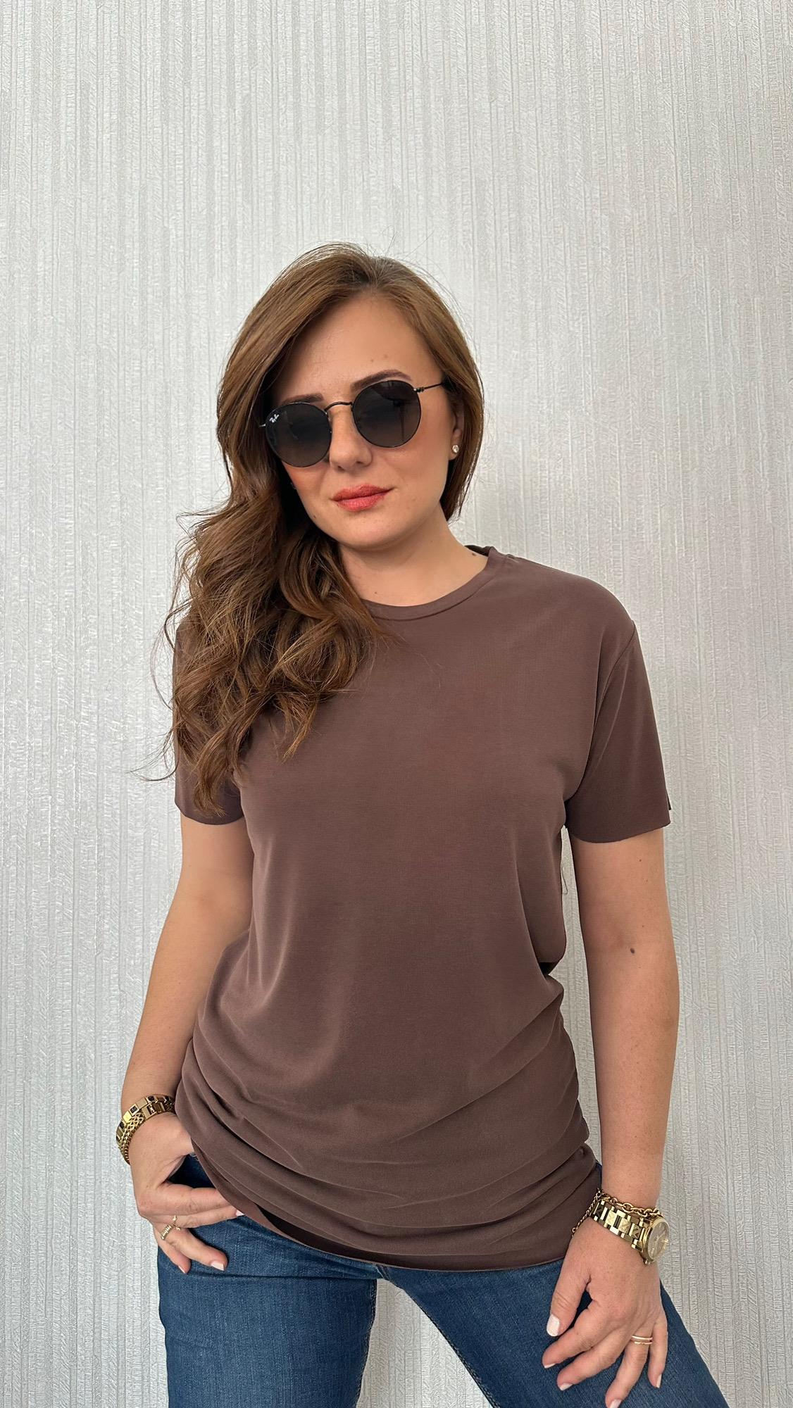 bis yaka oysho kahve tshirt