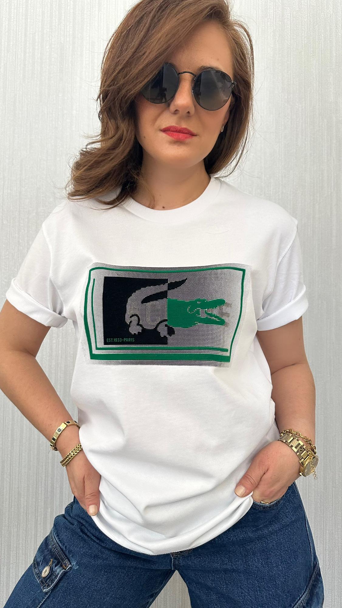 büyük logo beyaz unısex tshirt