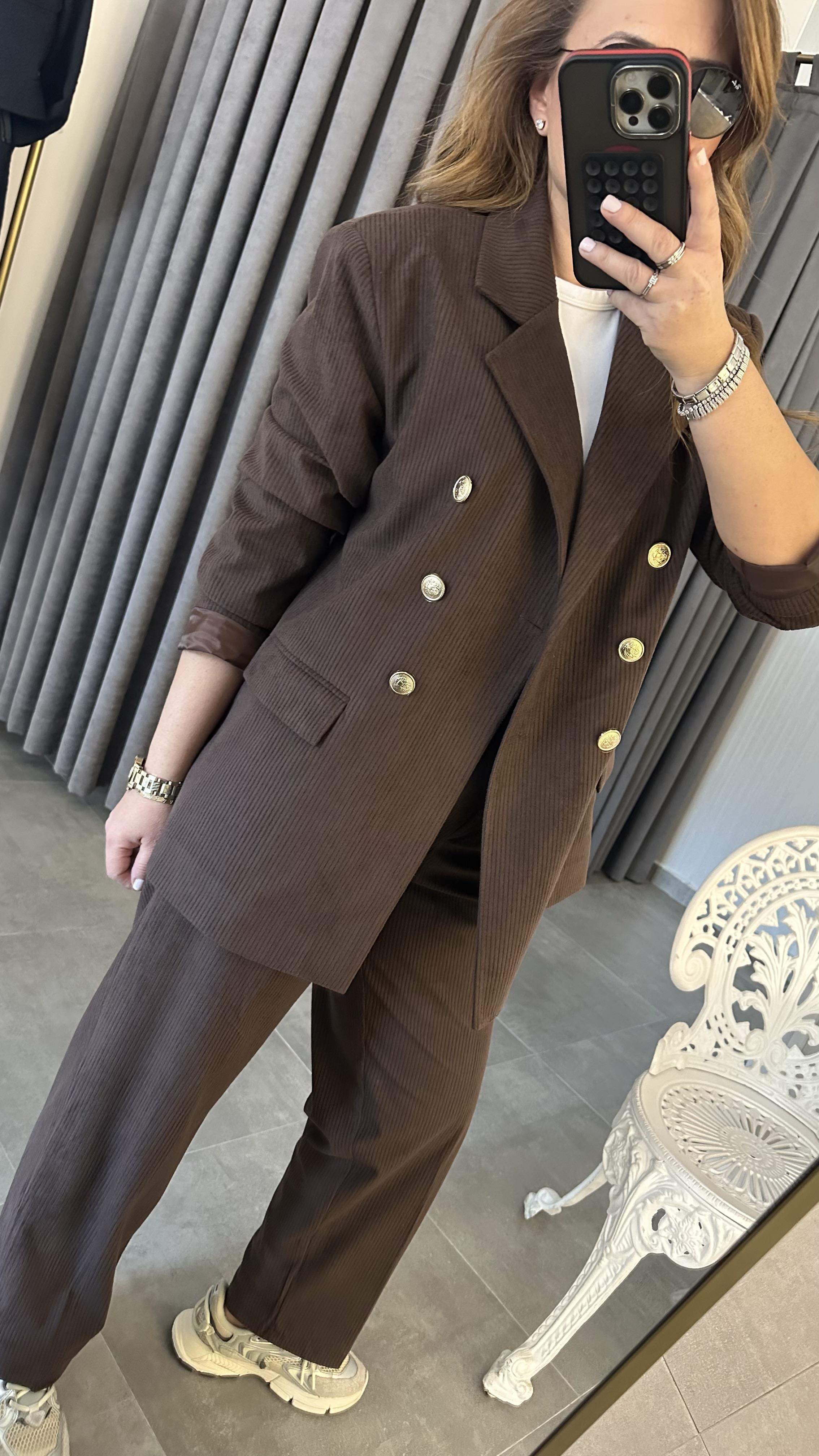 bymn model kadife kahve takım