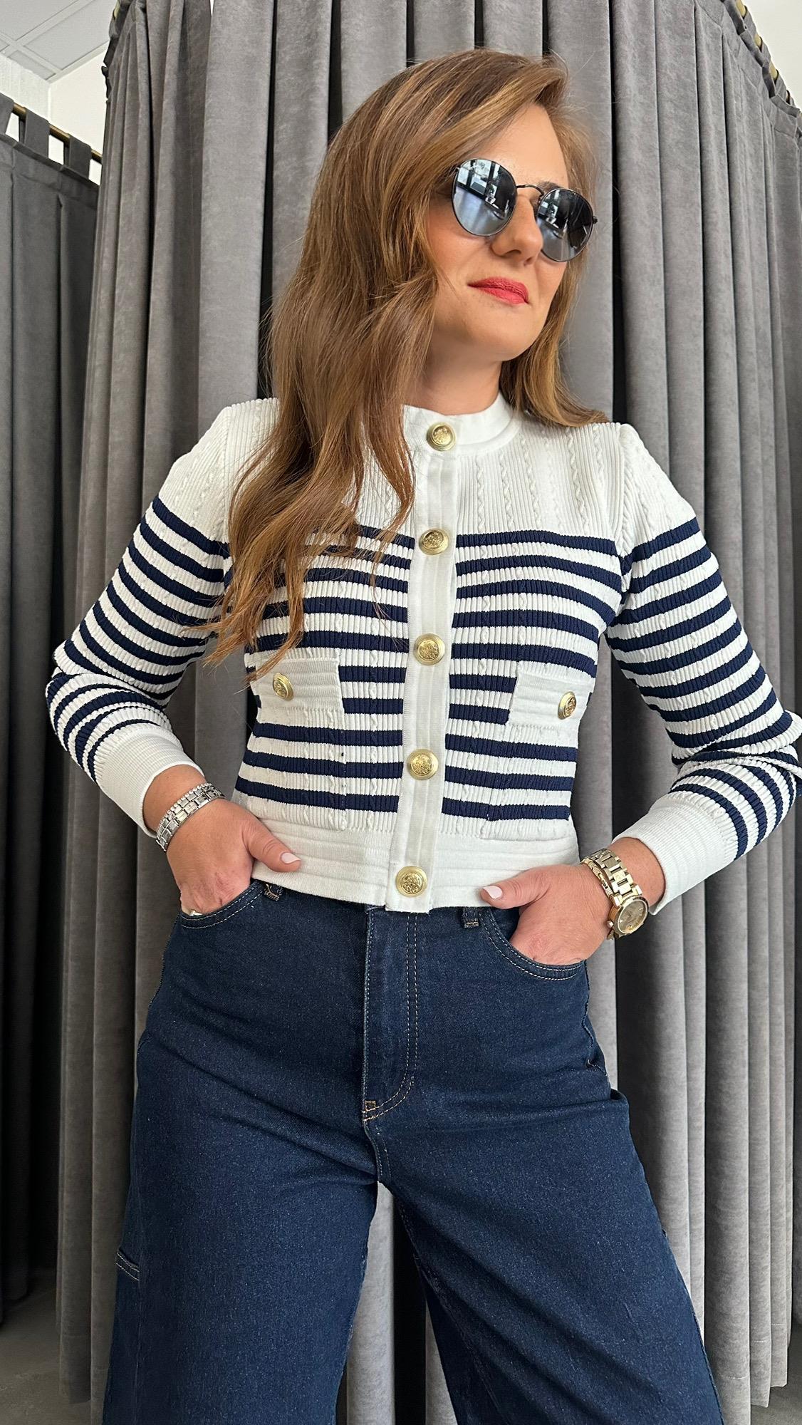 bymn model laci çizgili hırka