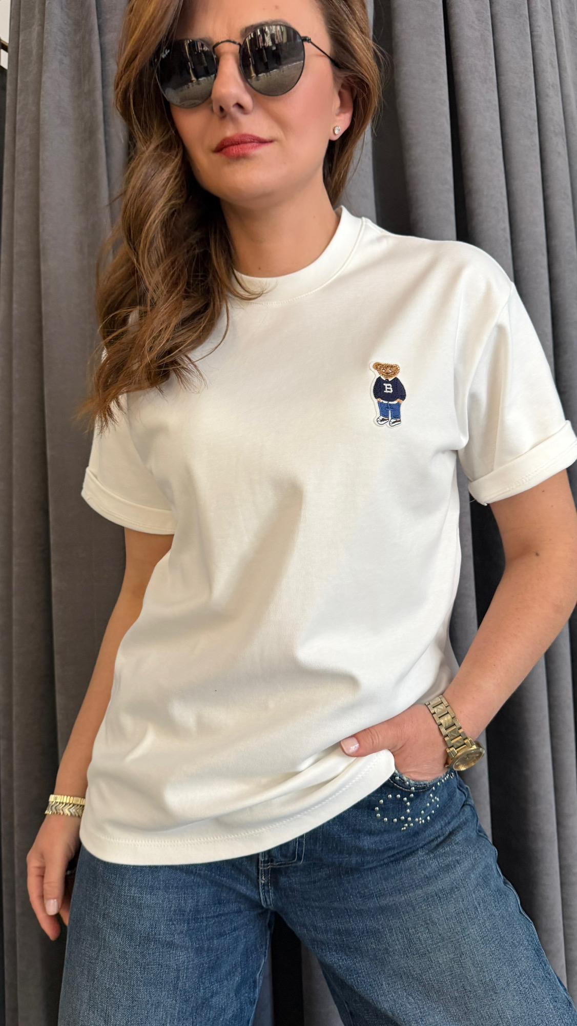 club ayıcık ekru tshirt