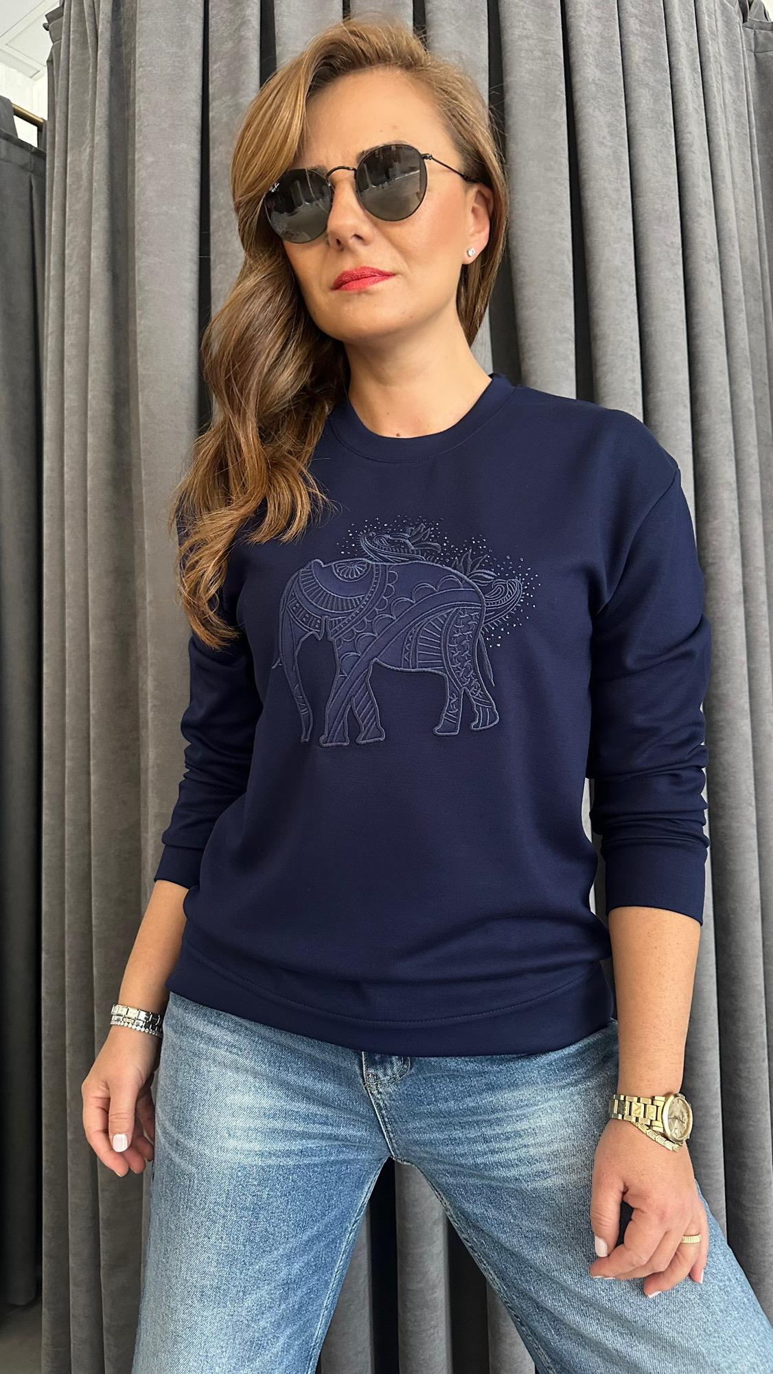 fil detay lacivert sweat