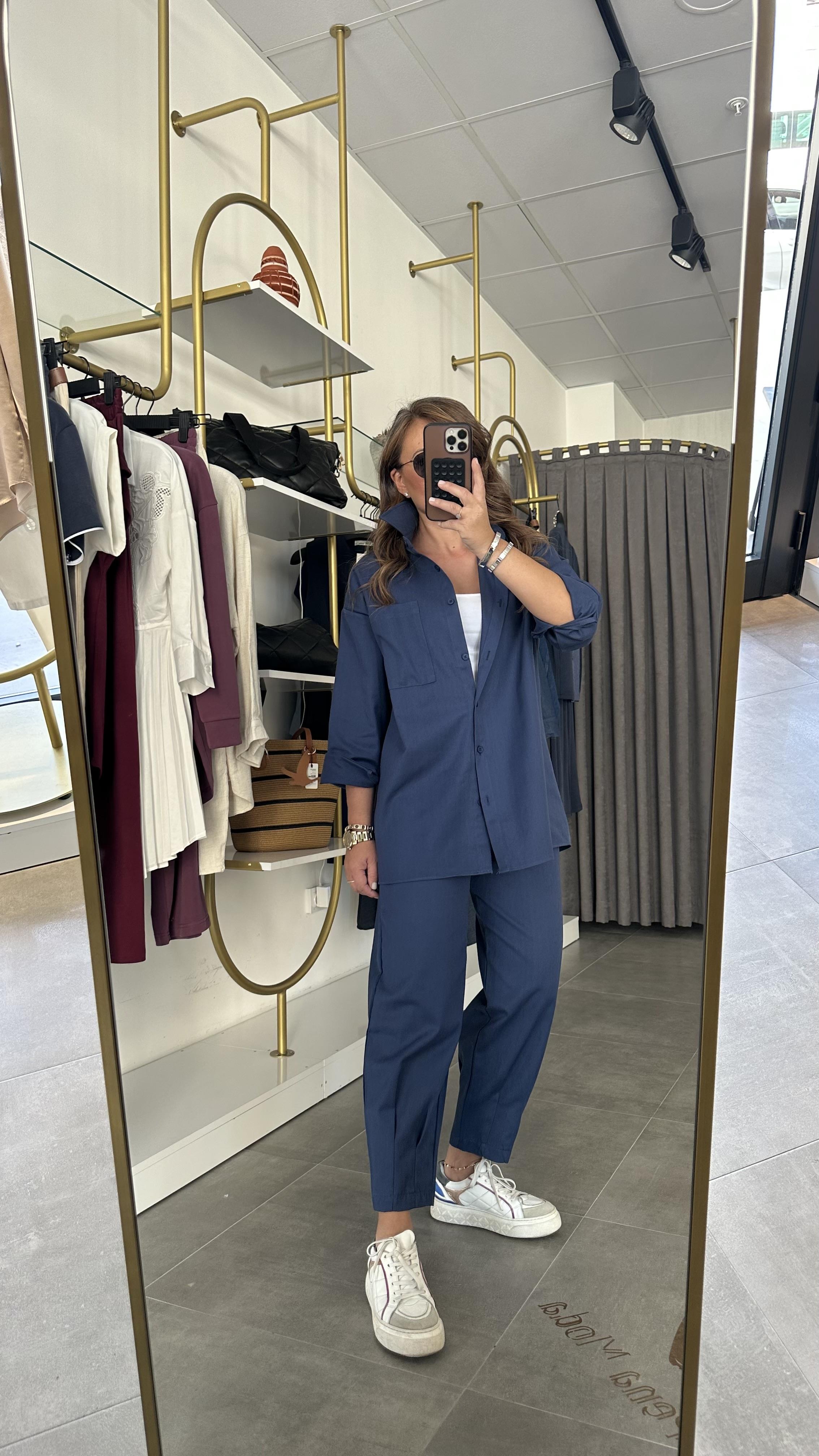 gabardin lacivert takım