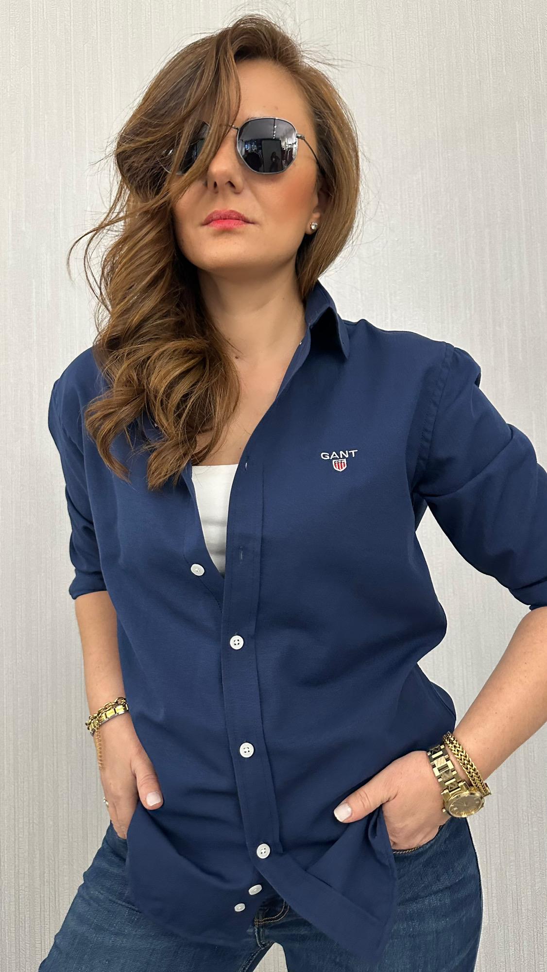 gnt model lacivert unısex gömlek