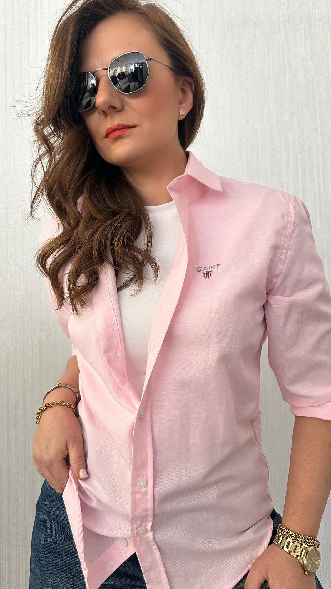 gnt model pembe unısex gömlek