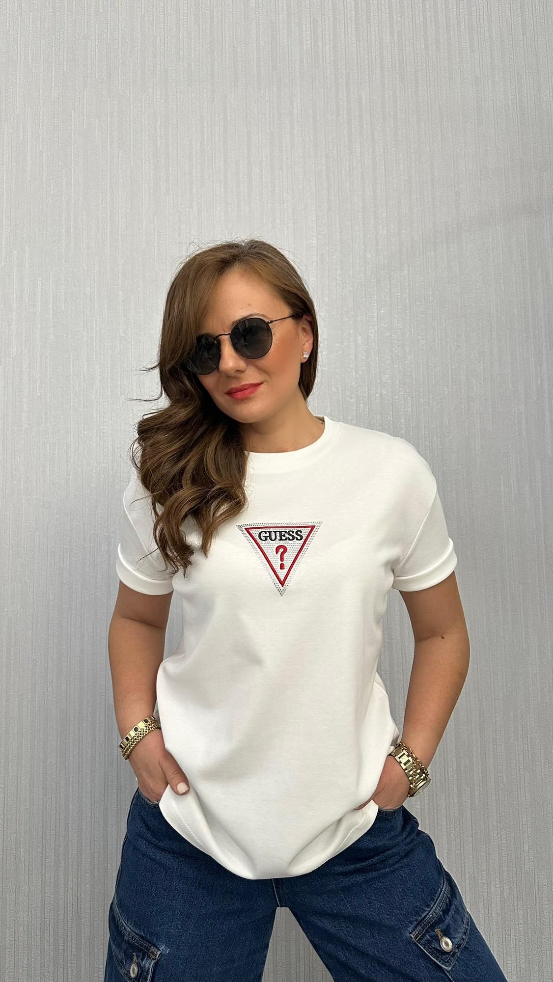 gs küçük logo krem tshirt