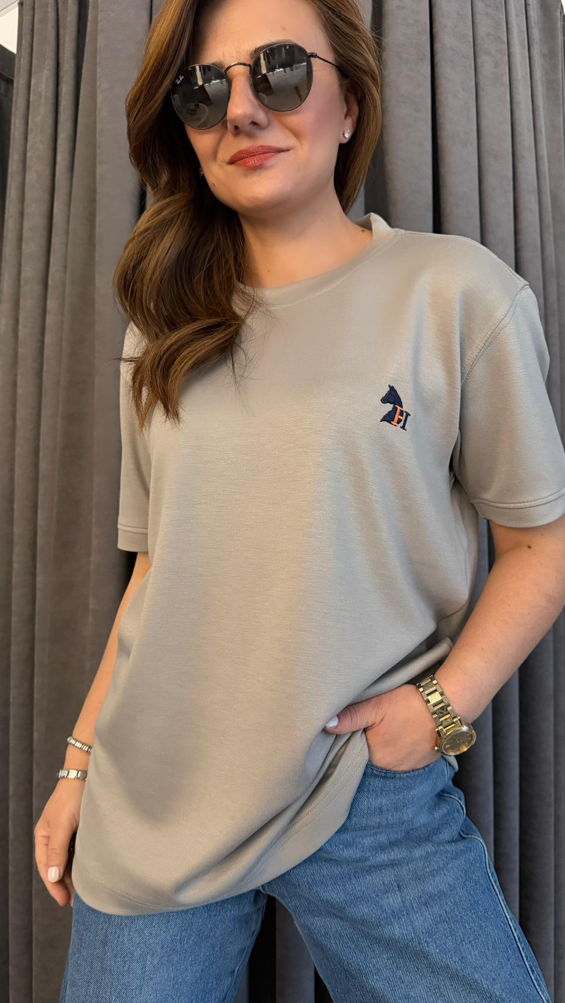 hrms unısex gri tshirt