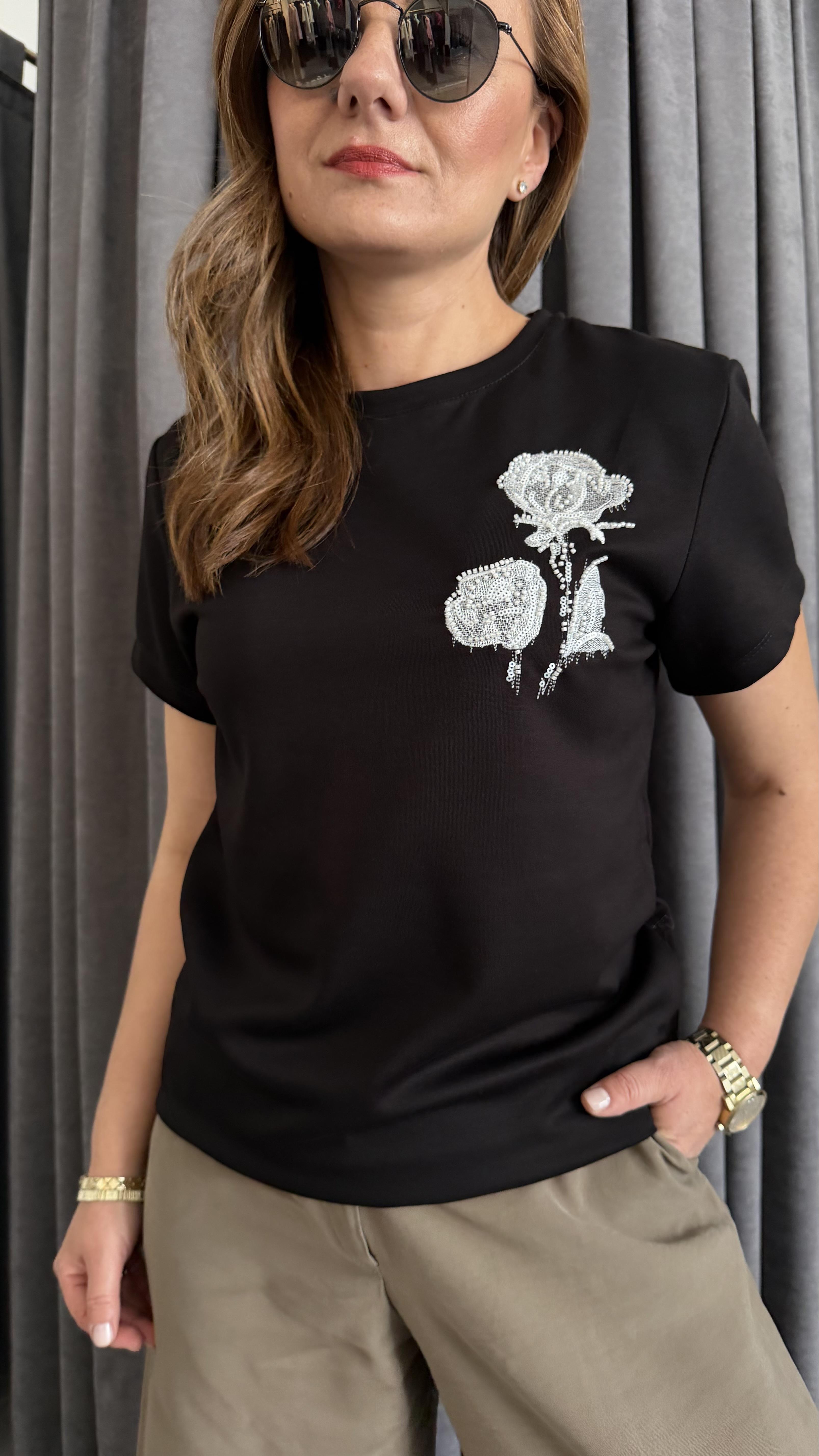 ıpkyl pul iş siyah tshirt