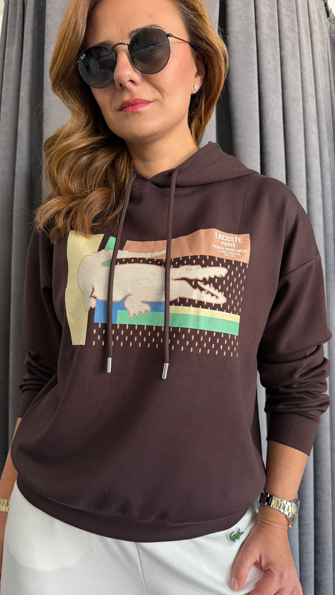 lcst baskı kahve sweat