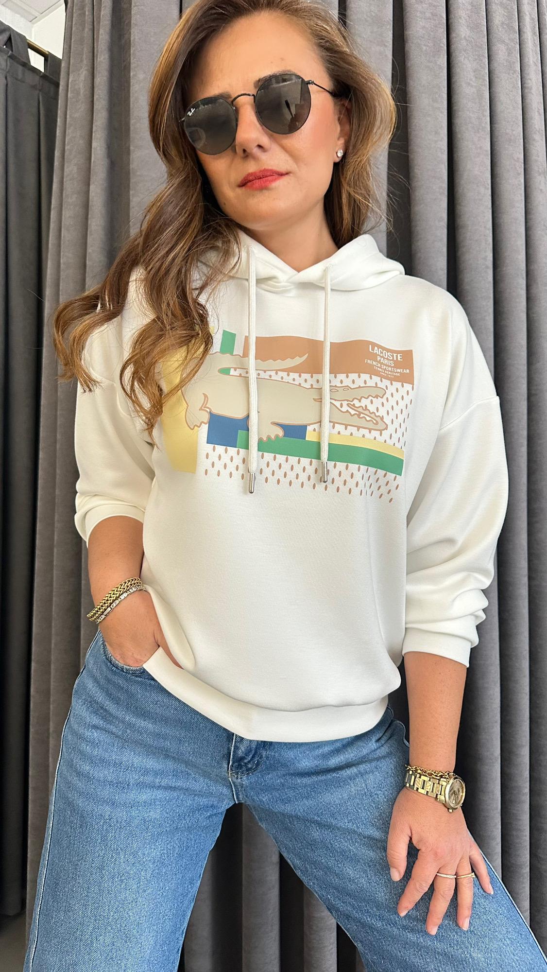 lcst baskı krem sweat