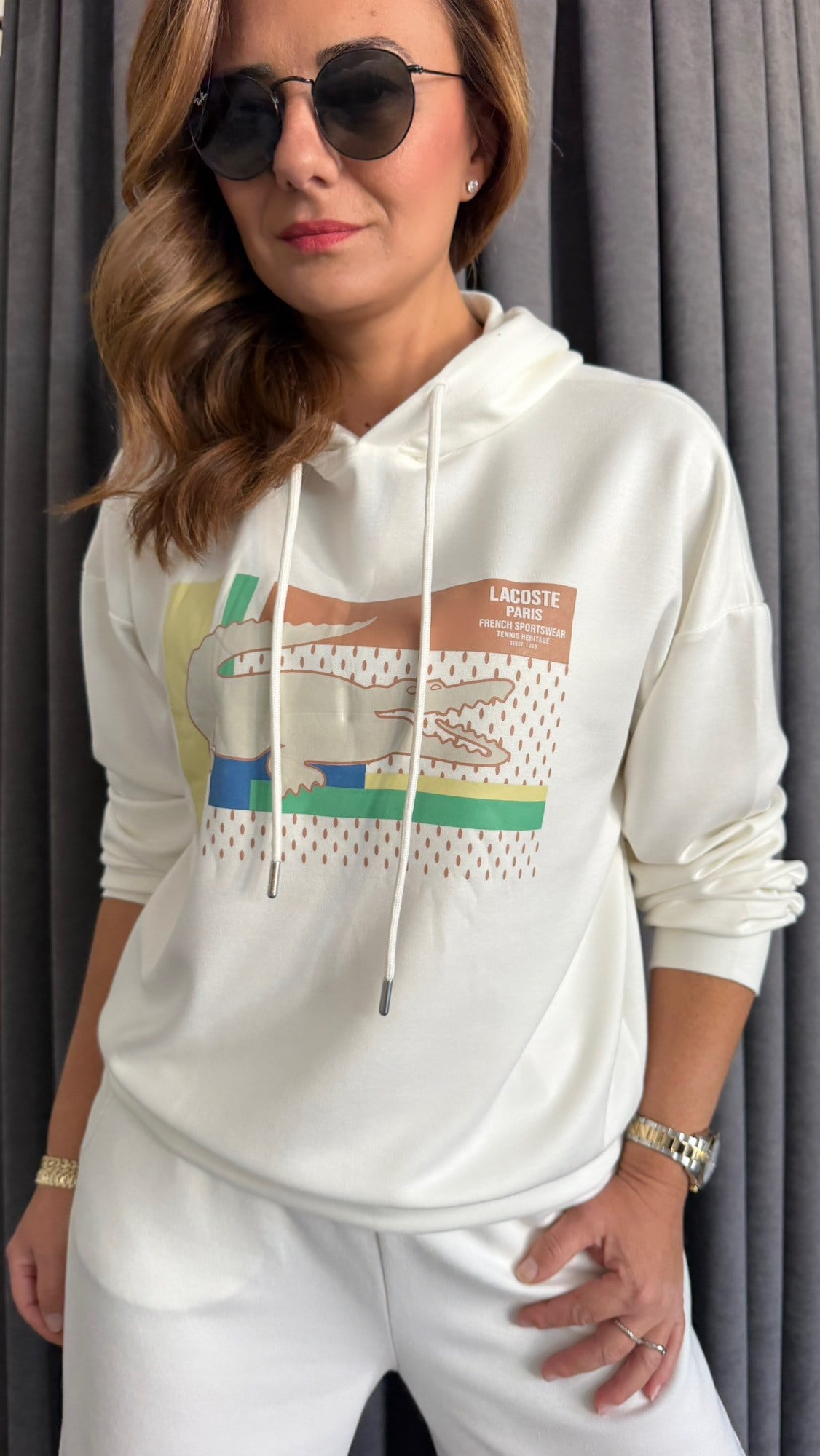 lcst baskı krem sweat