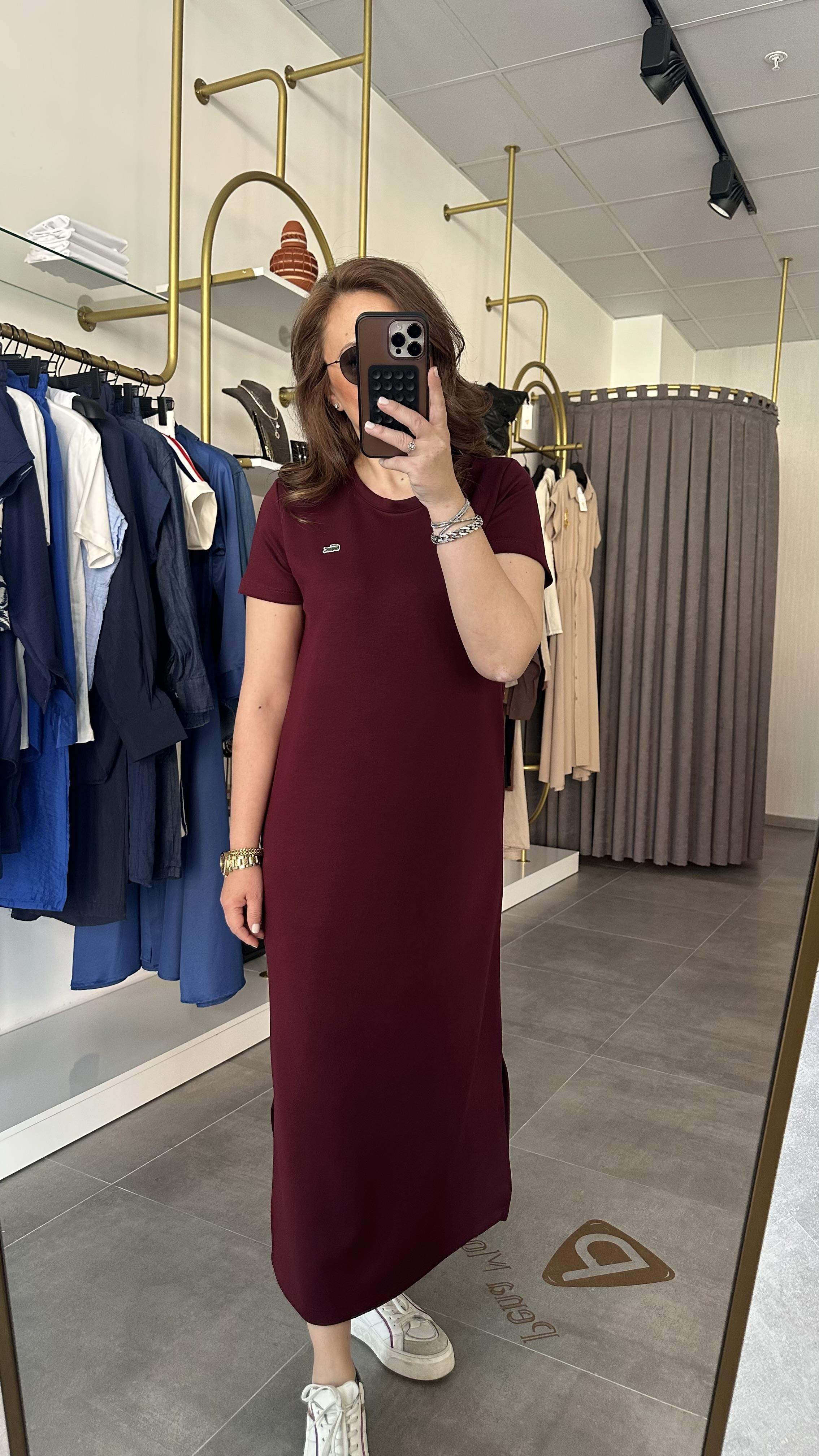 lcst modal bordo elbise