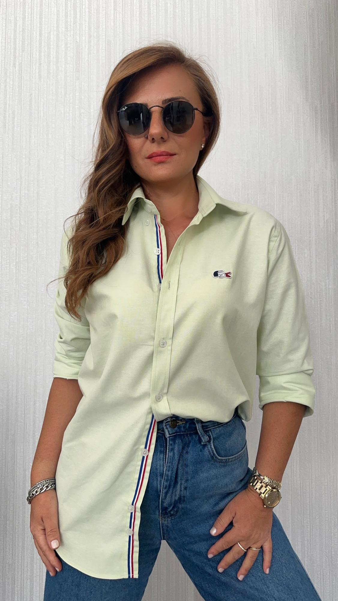 lcst model renkli biye yeşil unısex gömlek