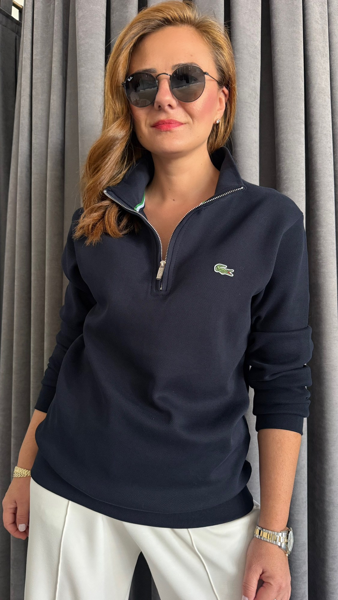 lcst unısex yarım ferm lacivert sweat