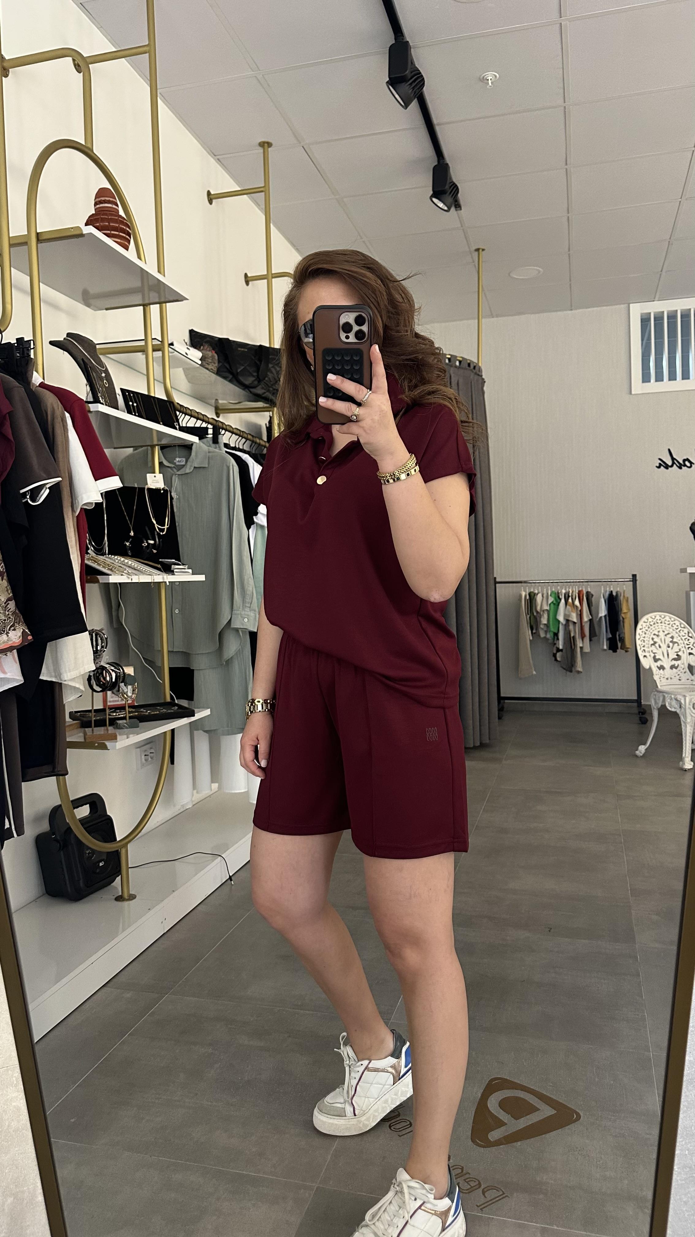 ntwrk bordo şort takım