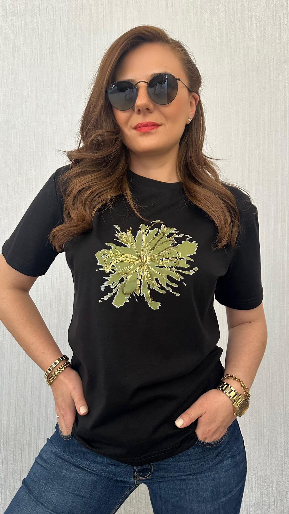 ntwrk model yeşil siyah tshirt