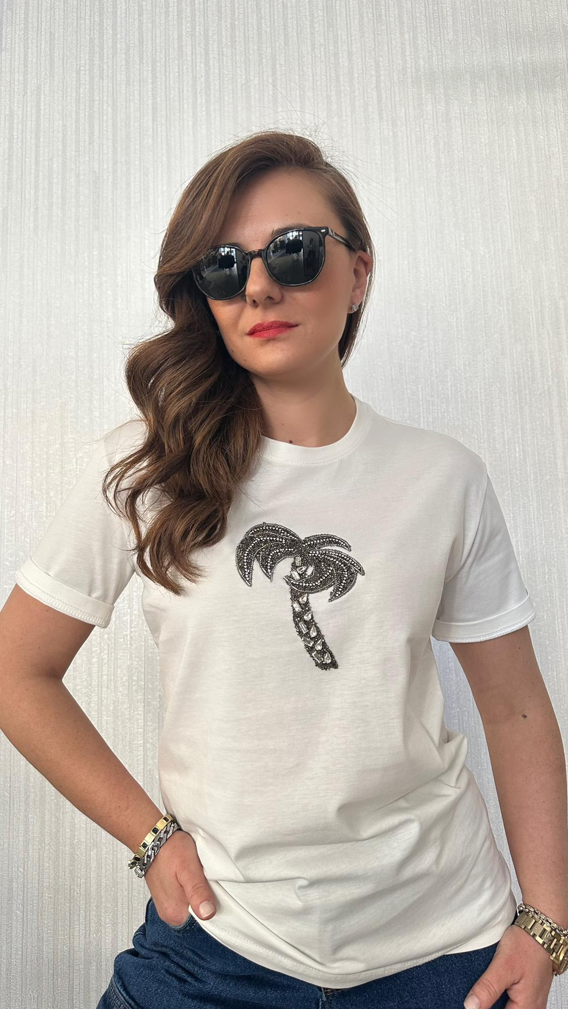 palmiye taş kemik tshirt 