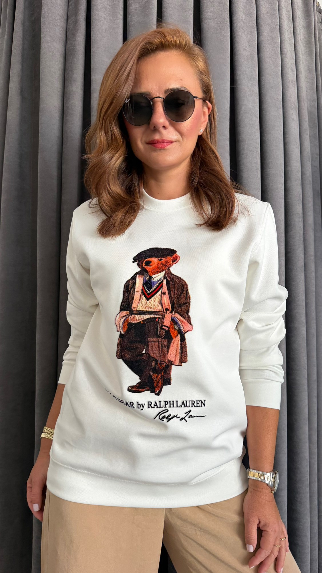 RL unısex ekru sweat