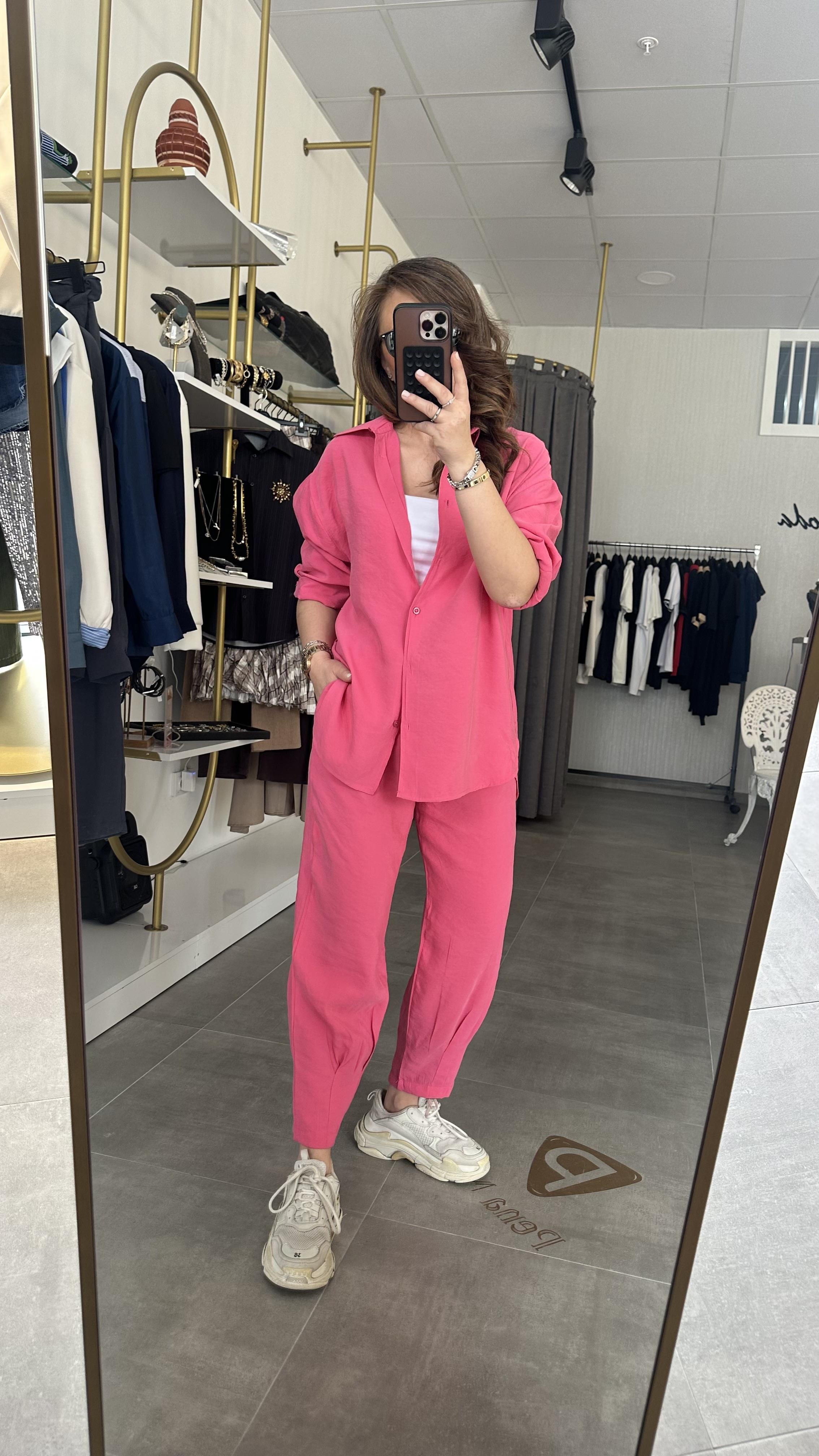 şalvar model pembe takım