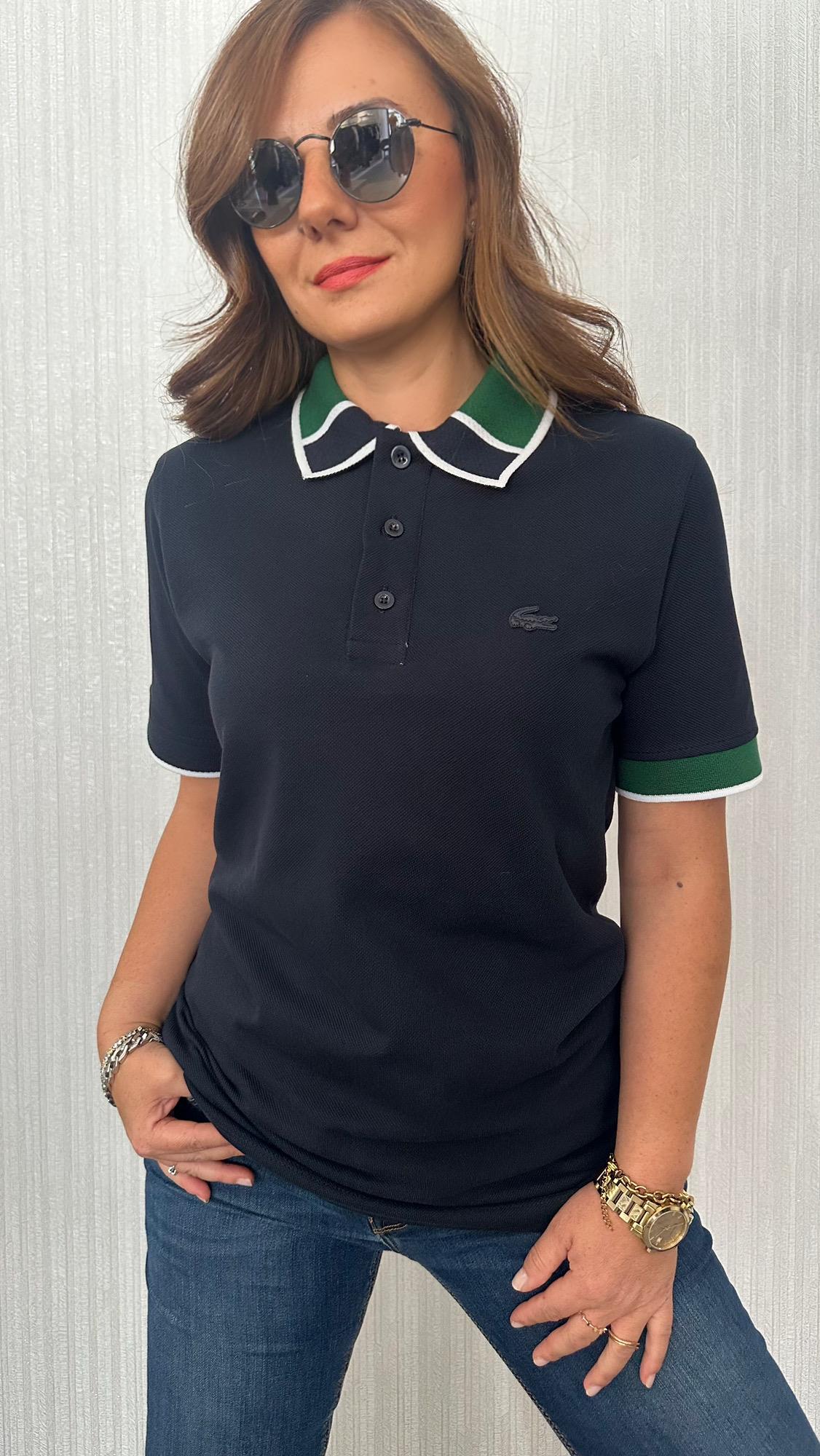 yaka renkli polo yaka lacivert tshirt