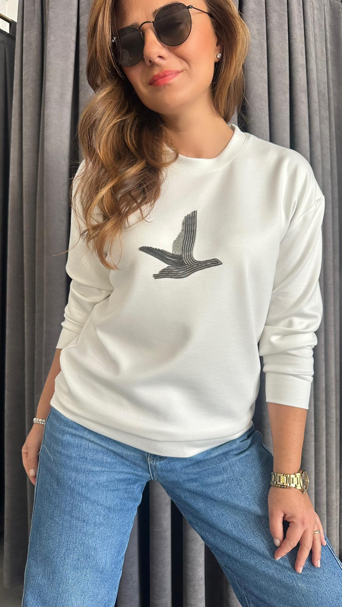 yeni kuş ekru sweat