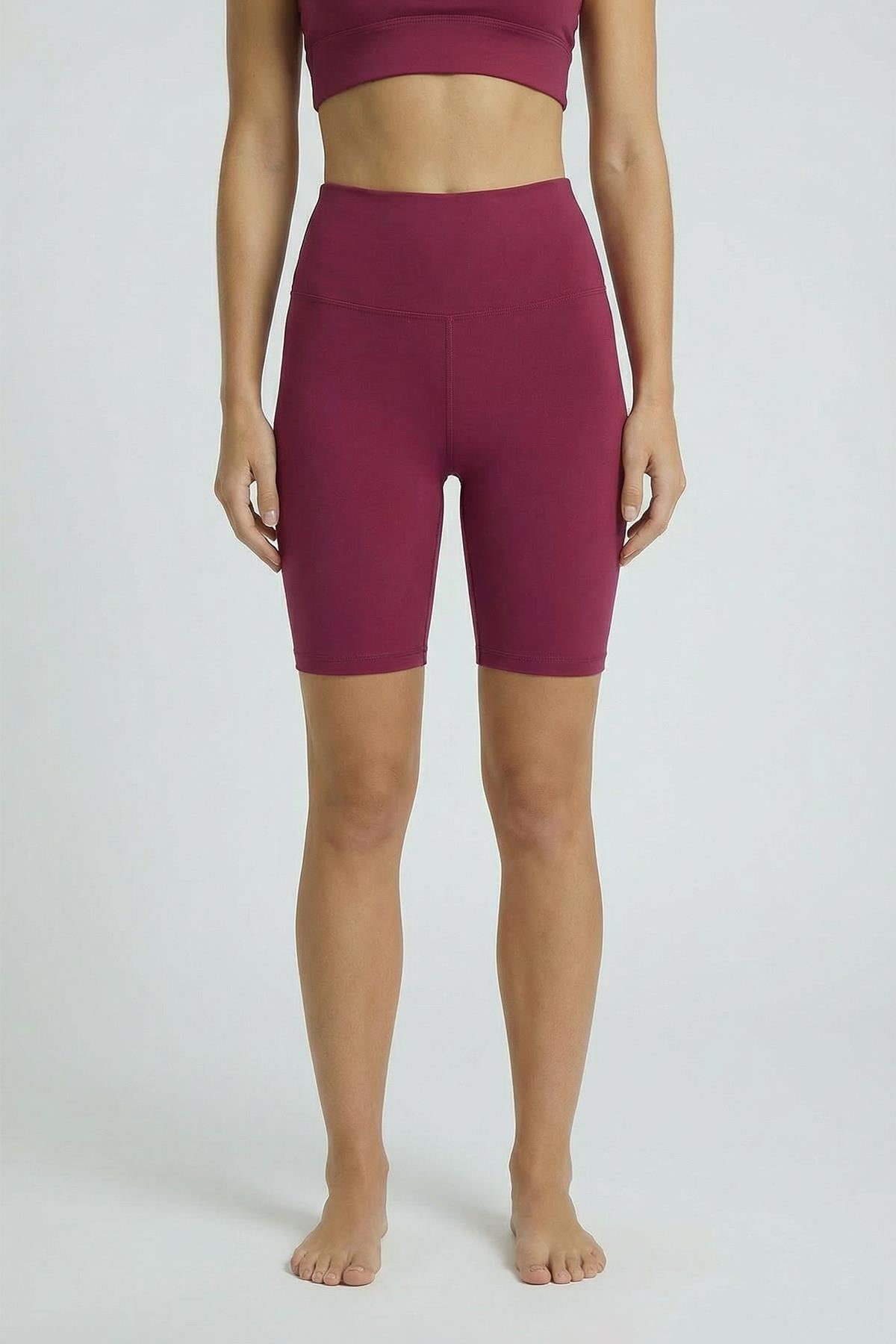 Burgundy Core Spor Şort