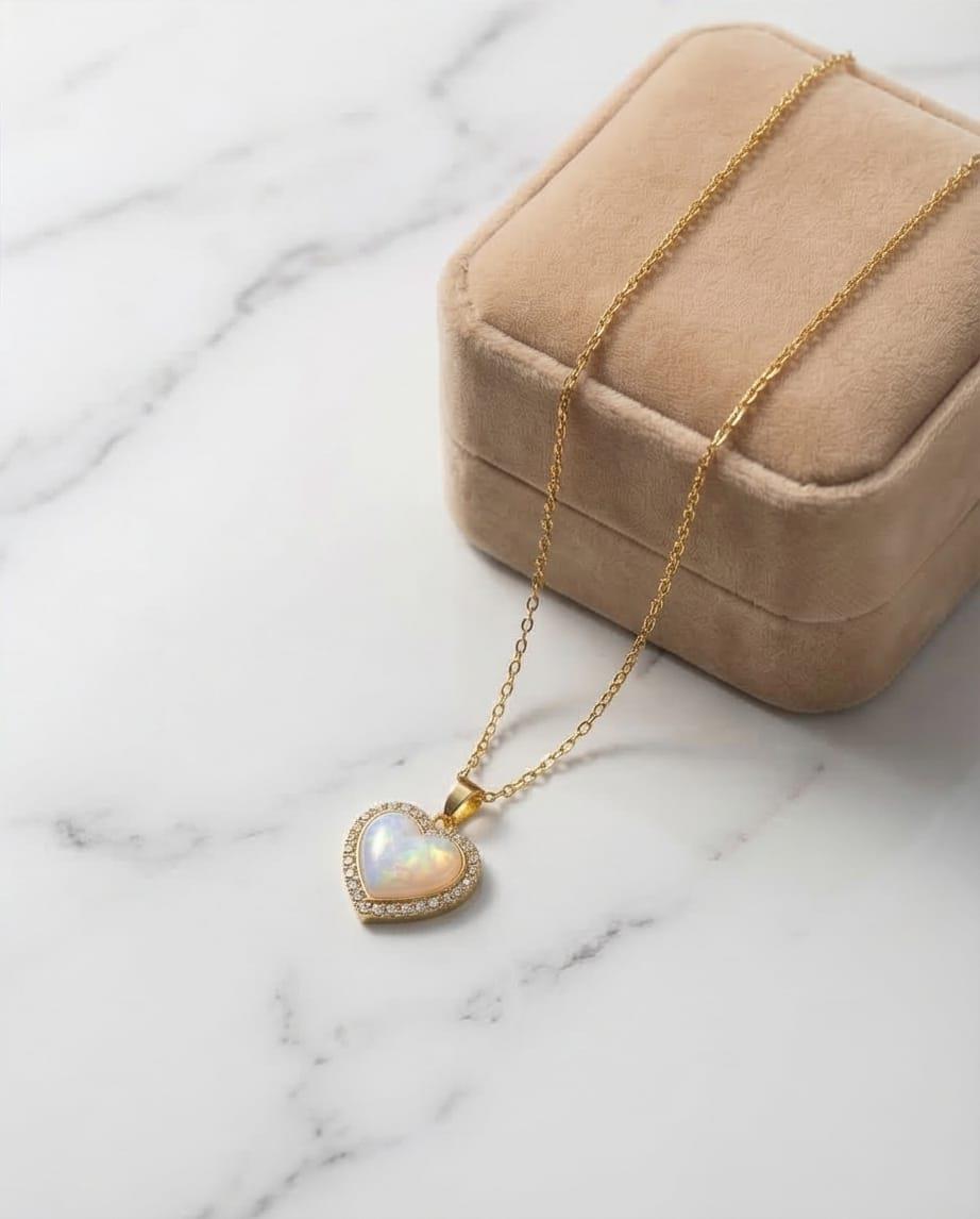 Bombeli Mine Kalp Kolye Gold