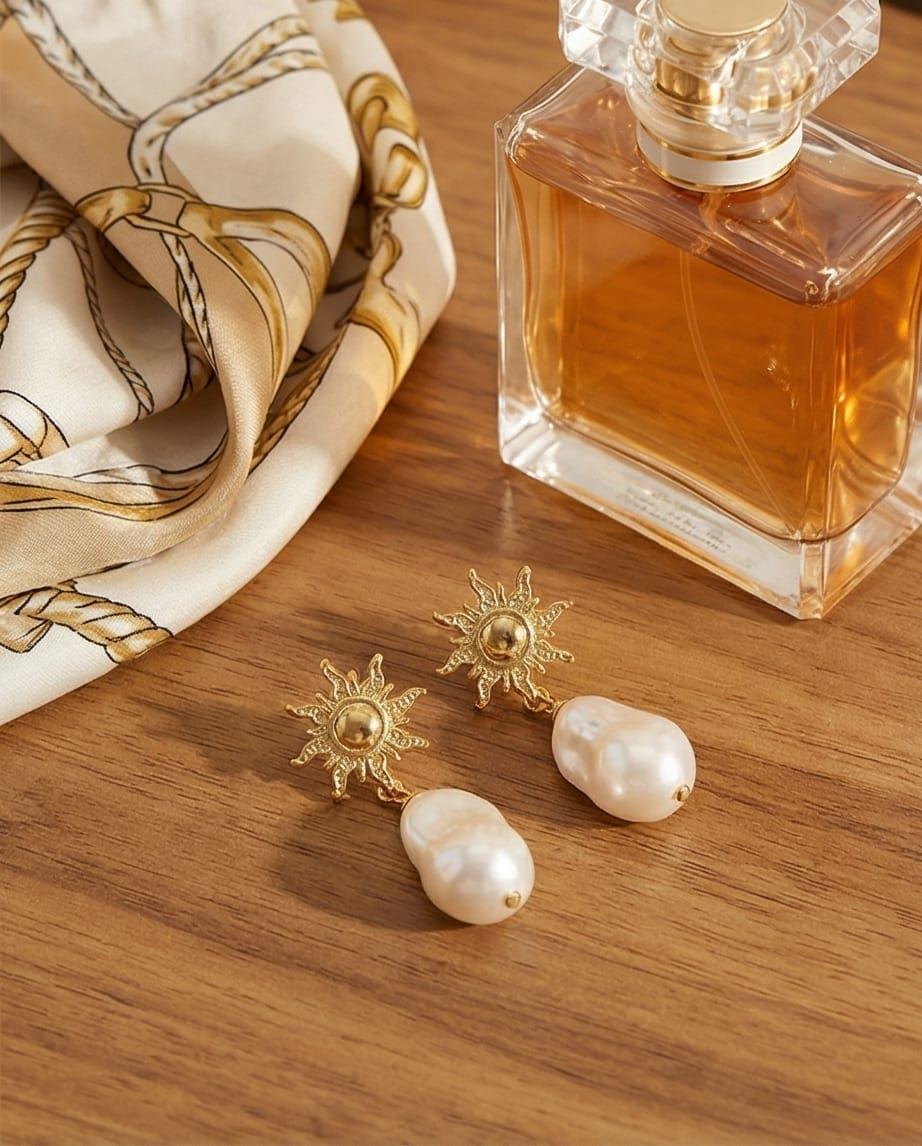 Barok İncili Uzun Küpe