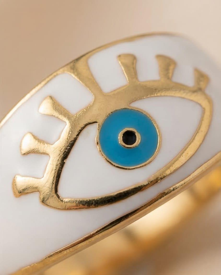 BEYAZ MİNELİ YÜZÜK