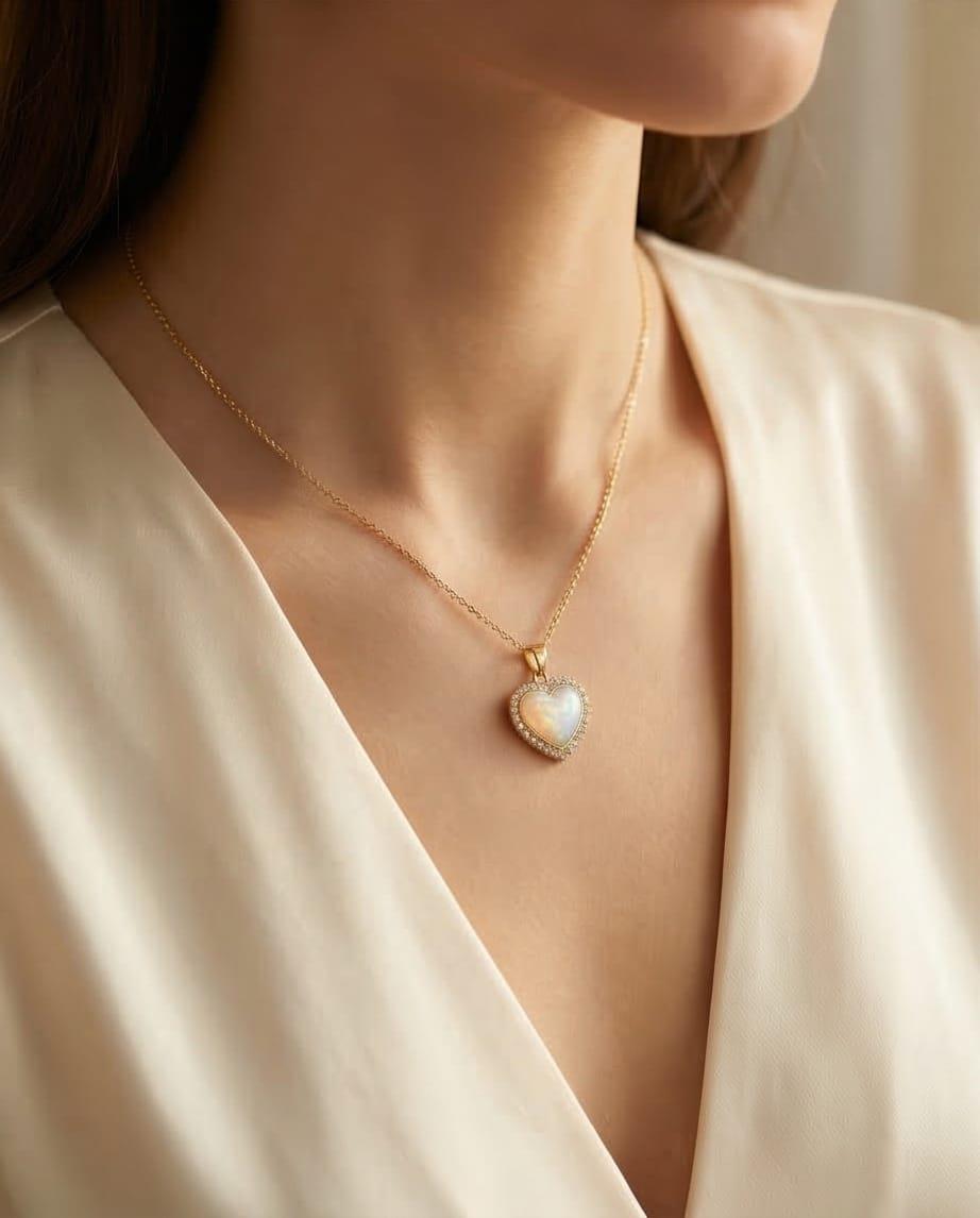 Bombeli Mine Kalp Kolye Gold