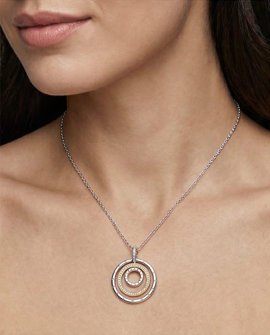 İç İçe Halka Kolye