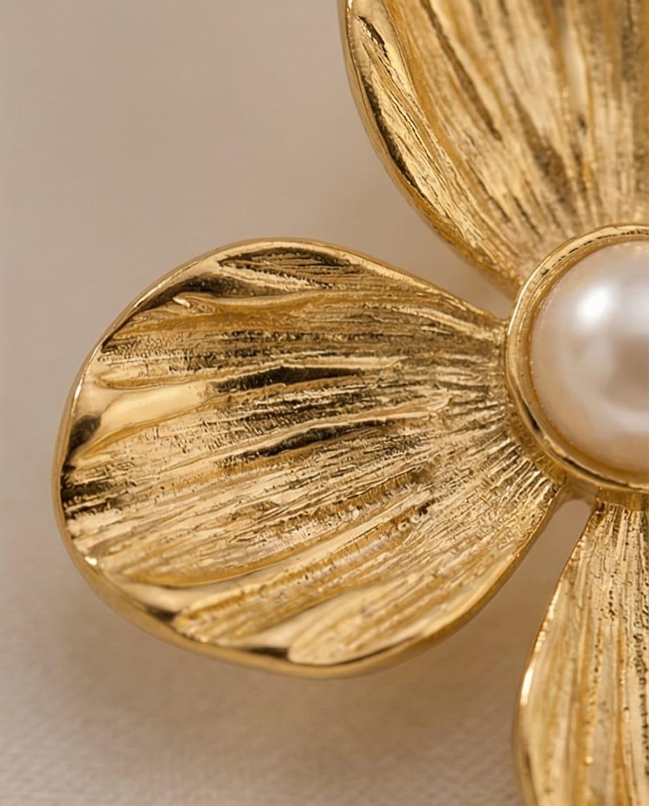 İncili Çiçek Küpe