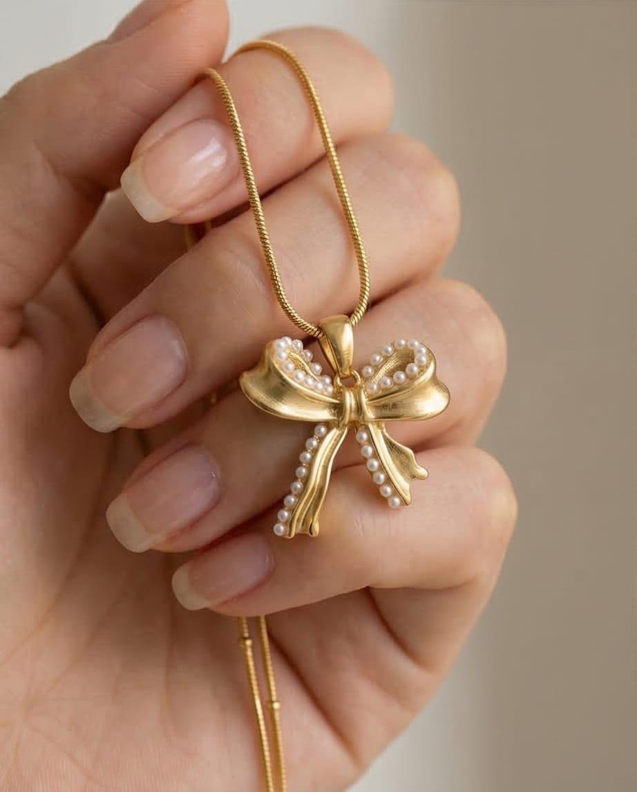 İncili Kurdela Kolye