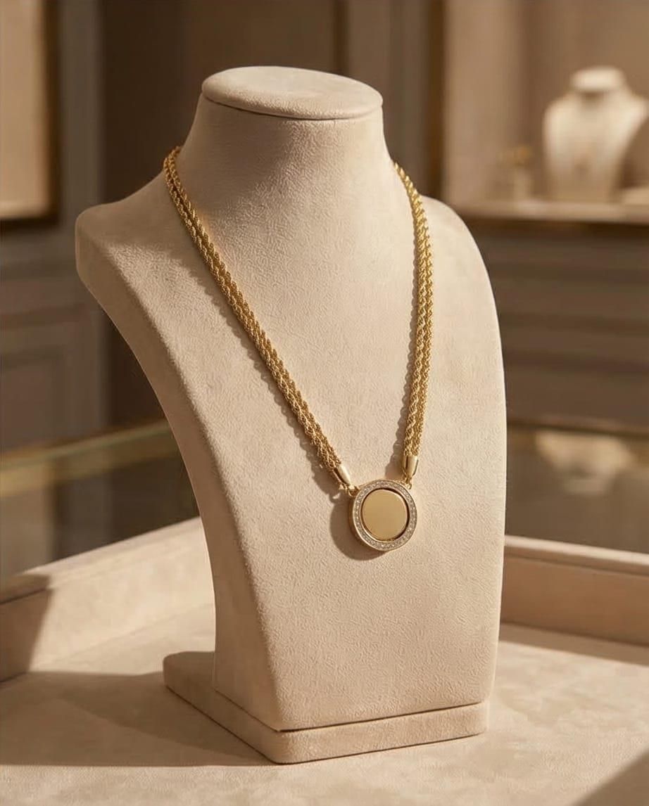 İSİM YAZILABİLİR TAŞLI PLAKA KOLYE