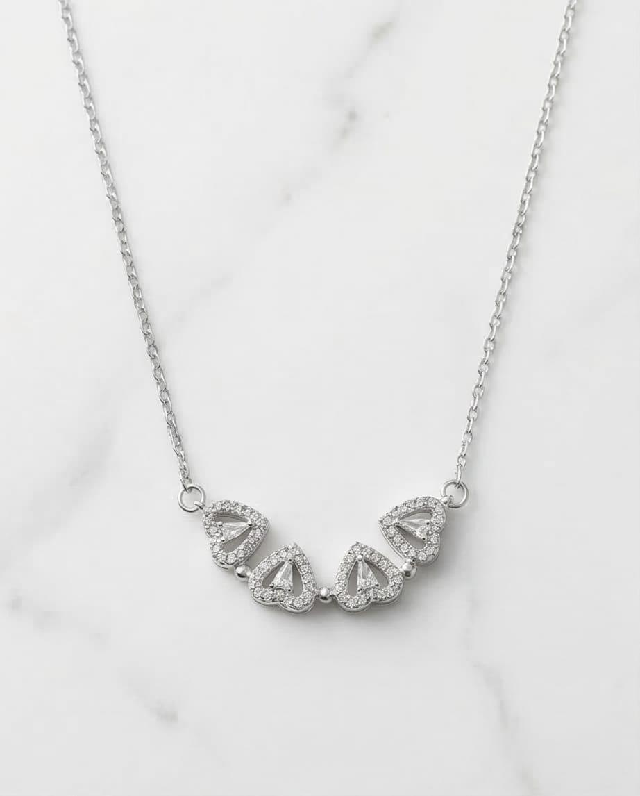 Mıknatıslı Kalp Kolye Silver