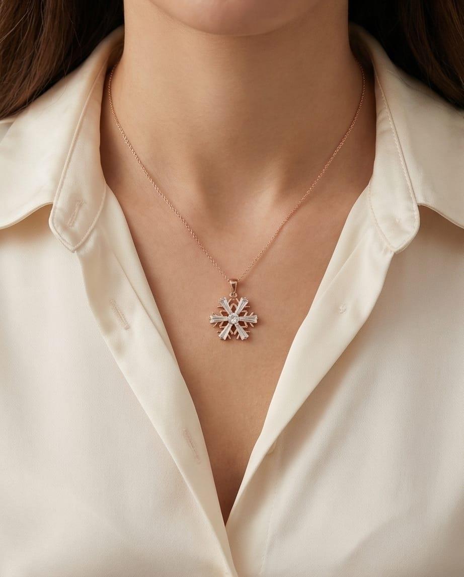 XUPİNG KAR TANESİ KOLYE