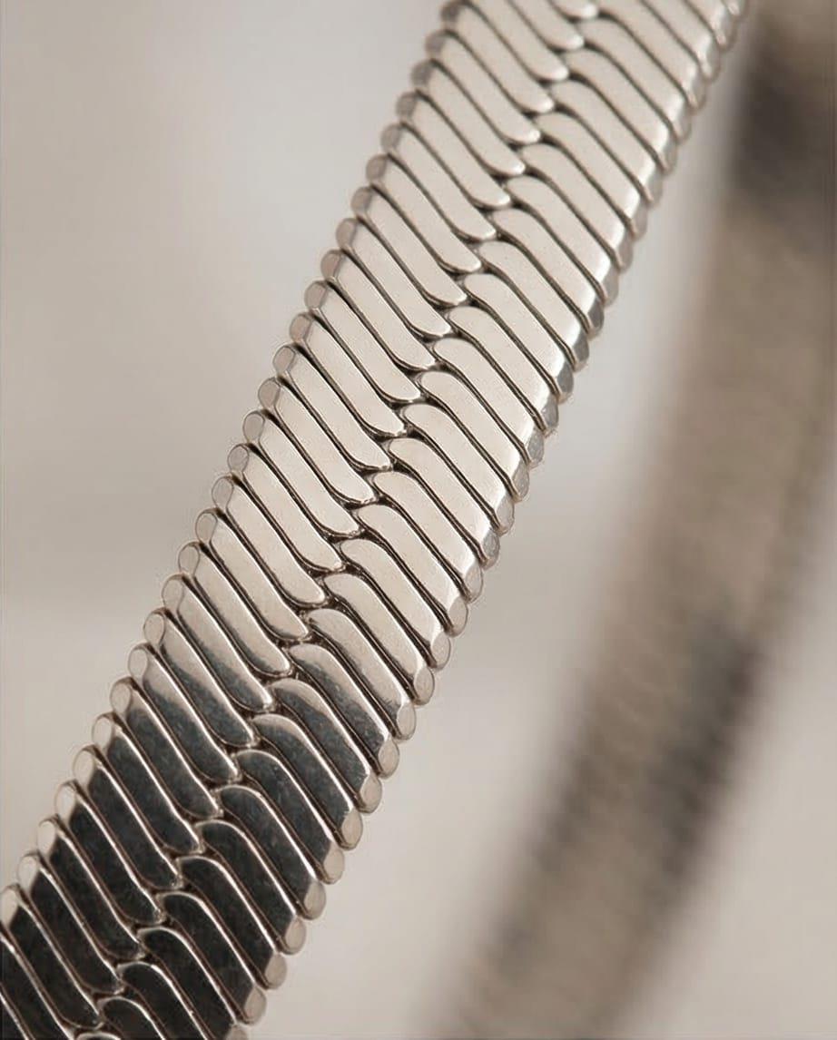 Yassı Zincir Kolye Silver