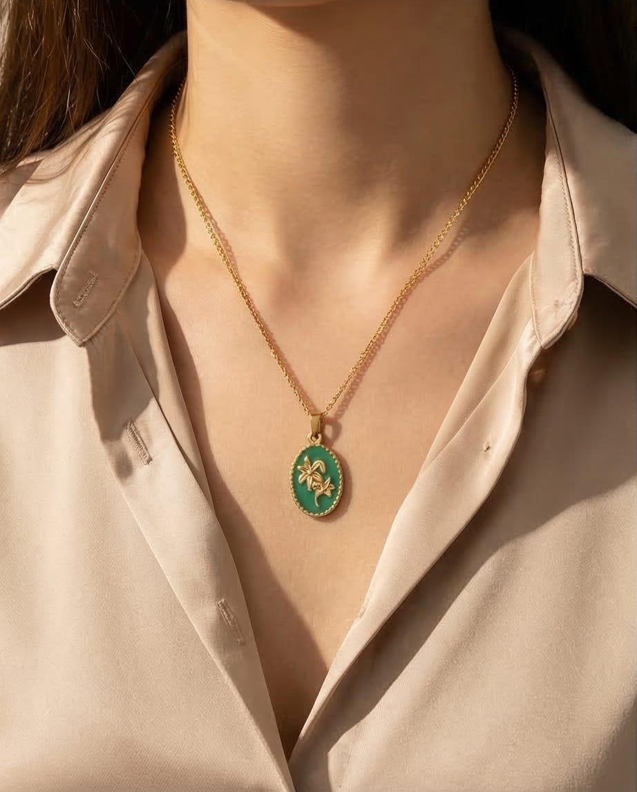 Yeşil Vintage Kolye