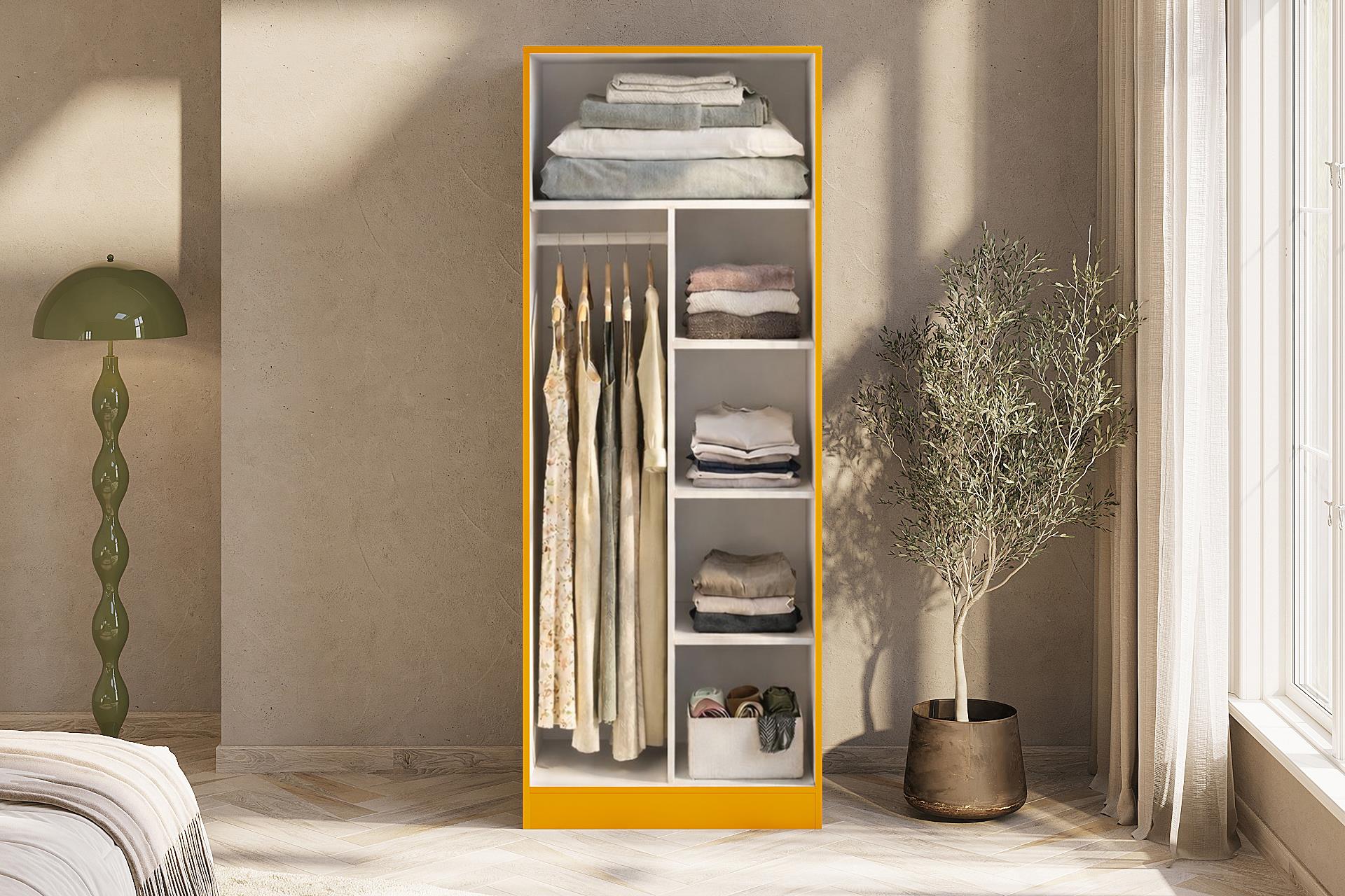 Fua Gardırop Sarı 80 Cm